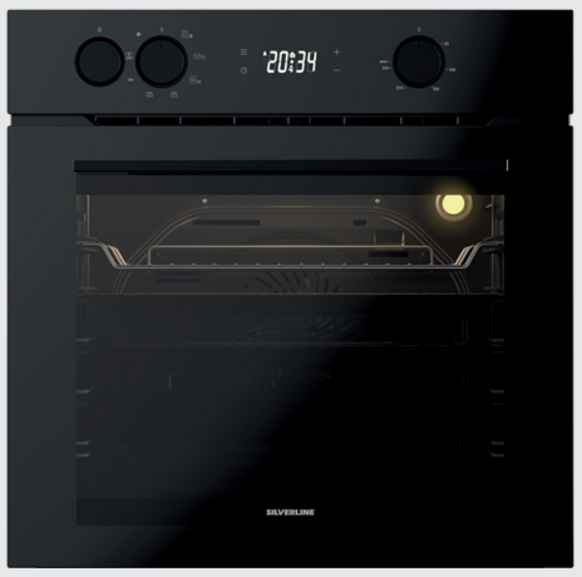 Silverline SOLİD BALANCE STEAM SİYAH Buhar Destekli Aırfry Ankastre Fırın