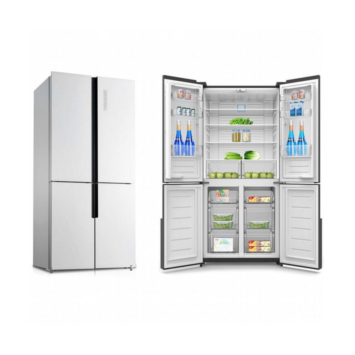 Silverline R12097W01 Beyaz Cam Gardrop Tipi Nofrost Buzdolabı (836*636*830)