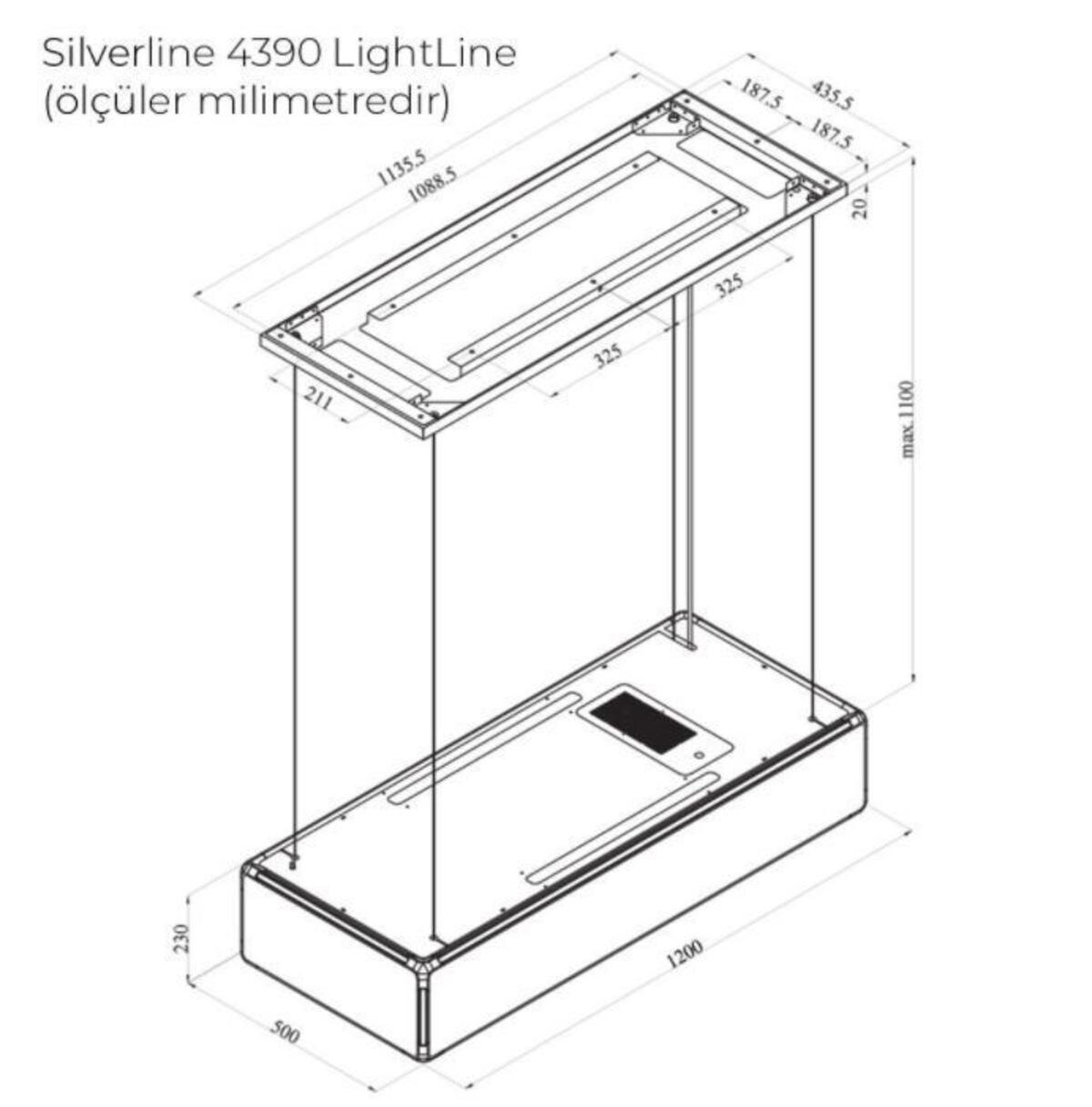 Silverline LIGHTLINE 120CM SIYAH