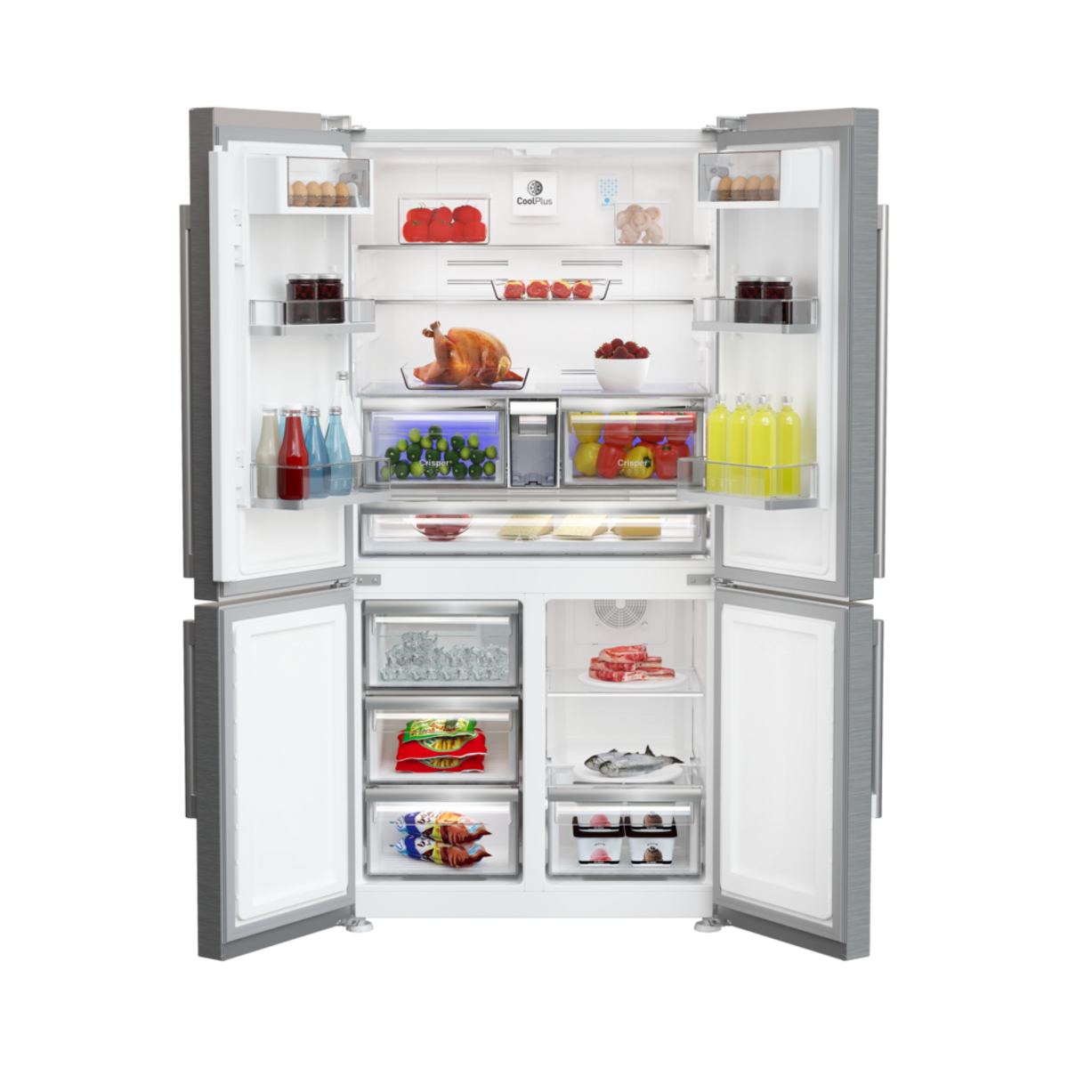 Grundig GQN 10621 X 572 lt 91 cm Inox Gardrop Buzdolabı