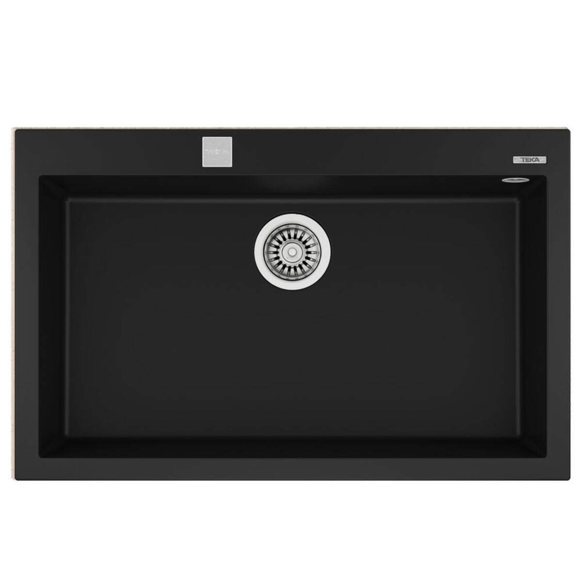 Teka FORSQUARE 72.40 TG (Black) Siyah Granit Evye