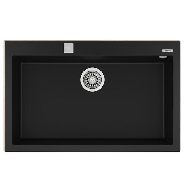 Teka FORSQUARE 72.40 TG (Black) Siyah Granit Evye