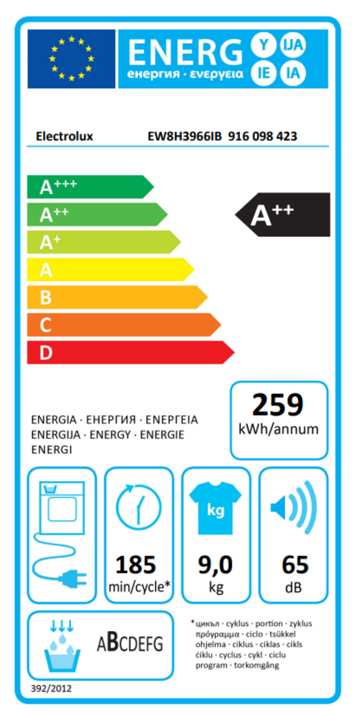 Electrolux EW8H3966IB Kurutma Makinesi 9Kg________SERİ SONU ÜRÜN !!!