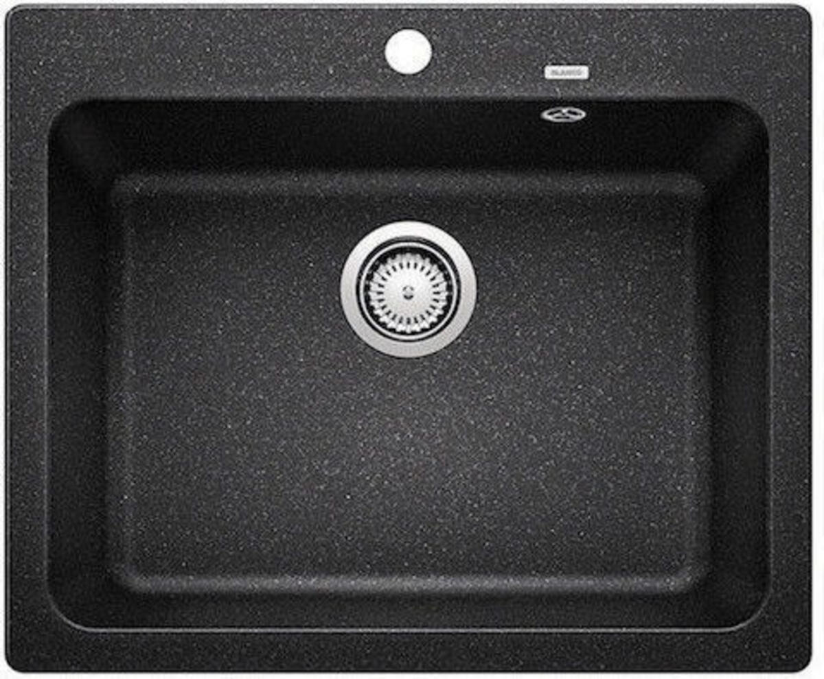 Blanco NAYA 6 Siyah Granit Tezgahüstü Eviye Set [MILA Batarya+LATO Sıvı Sabunluk+Tel Izgara]