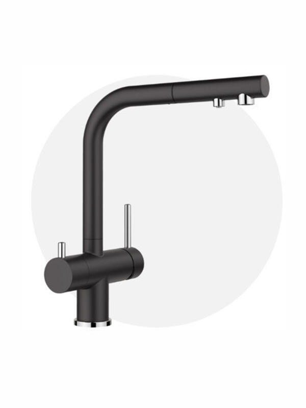 Blanco FONTAS S-II Su Arıtma Bağlantılı Siyah Eviye Bataryası