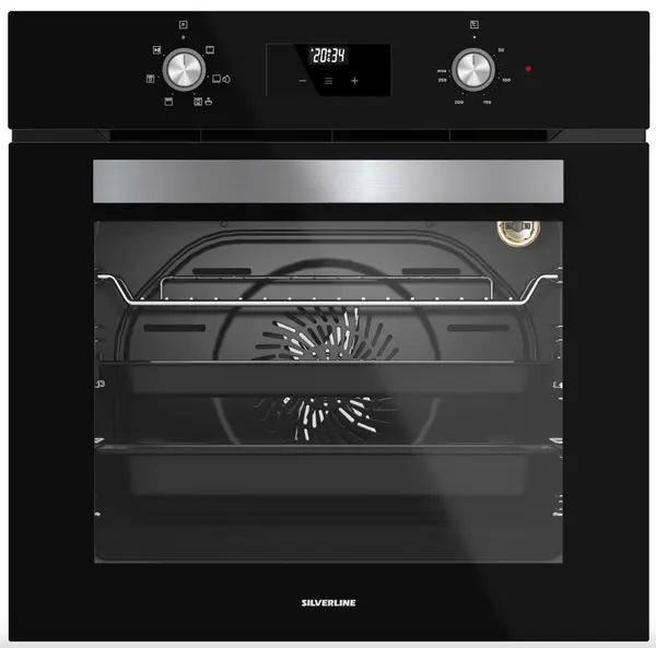 Silverline BO6502B02 Siyah Ankastre Fırın (YENİ Gömülebilir Düğmeli)