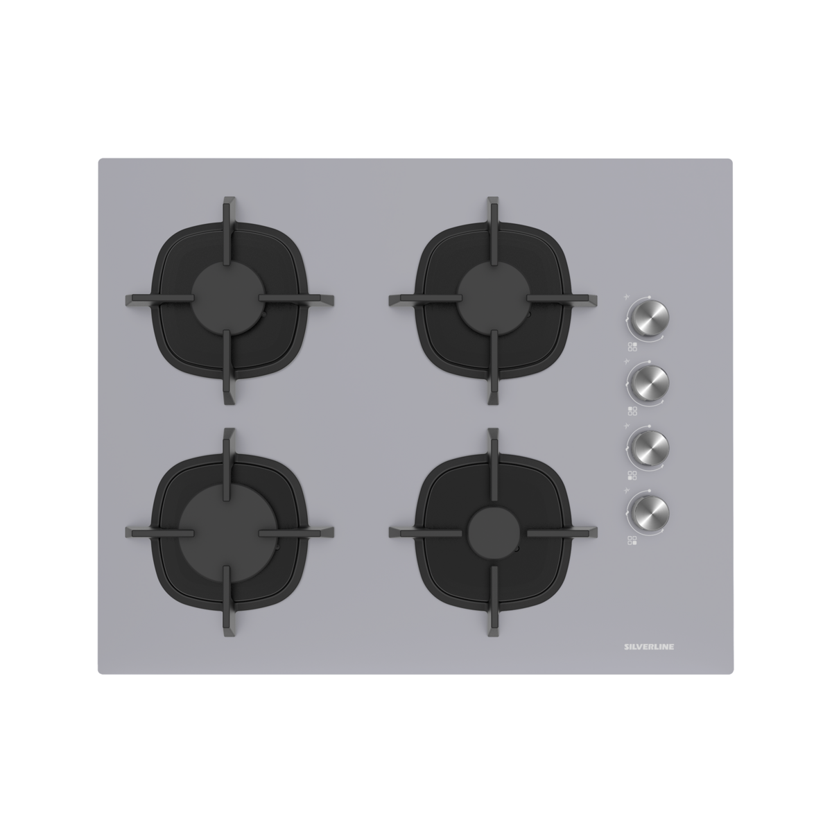 Silverline CS5700-C7S01  65cm GRİ Cam DÖKÜM Izg. Ankastre Ocak