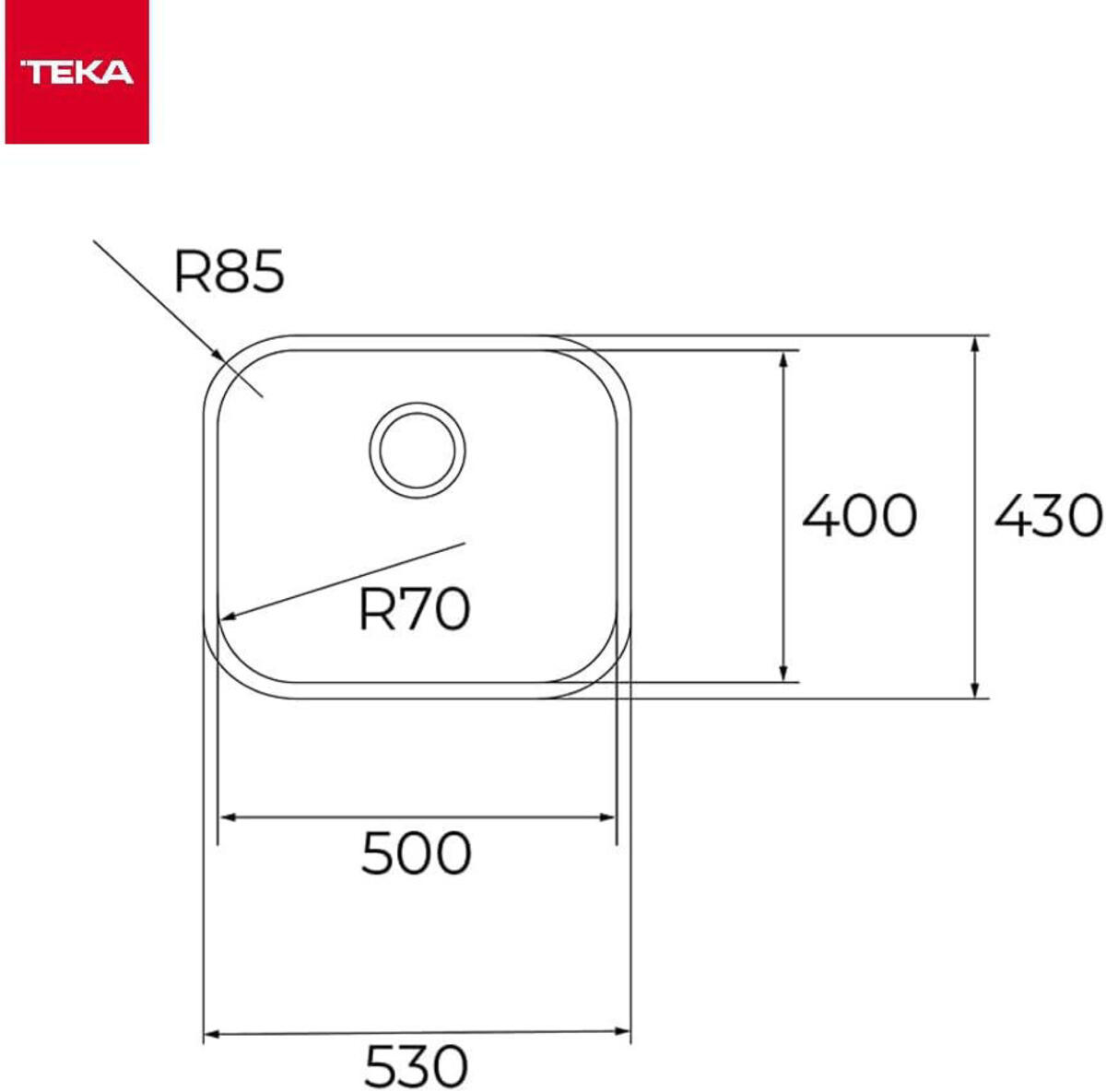 Teka BE 50.40 1B Tezgahaltı Çelik Eviye