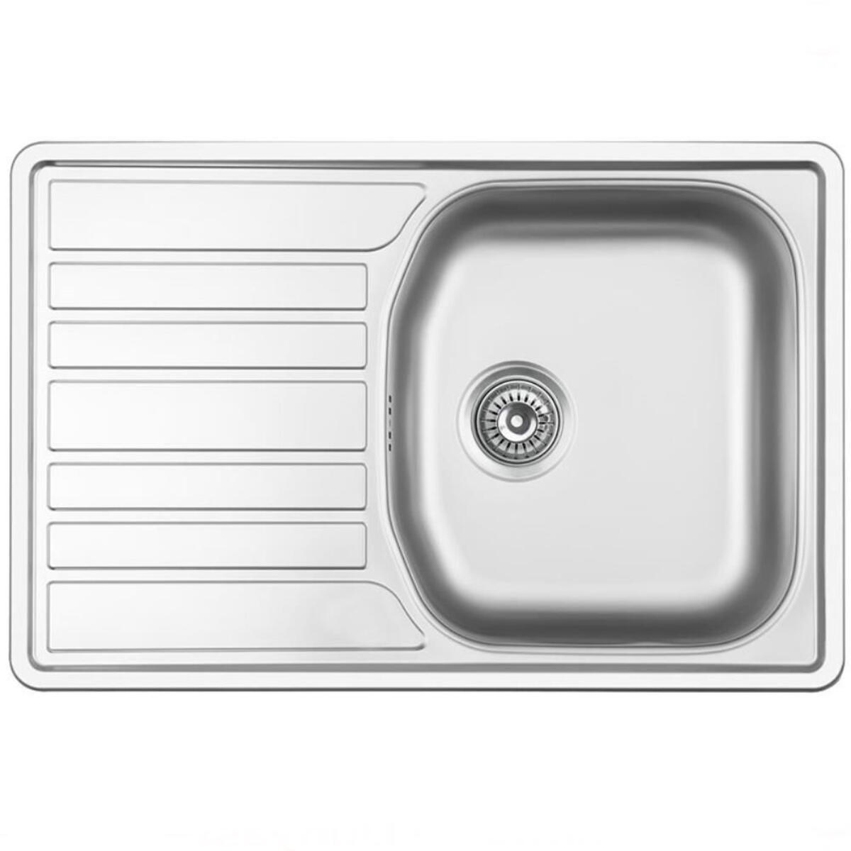 Vera V-73 SOL Tezgaha Sıfır Dekorlu Çelik Eviye (48*73)