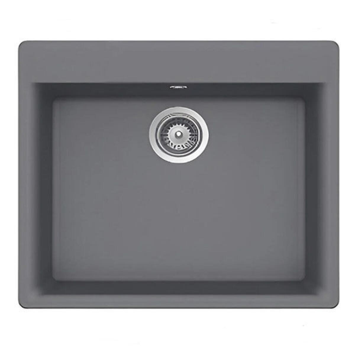 Ukinox VALENTE N-100 Gri Tezgahüstü Granit Eviye (53*60)