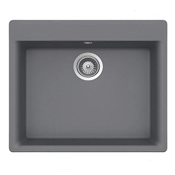 Ukinox VALENTE N-100 Gri Tezgahüstü Granit Eviye (53*60)