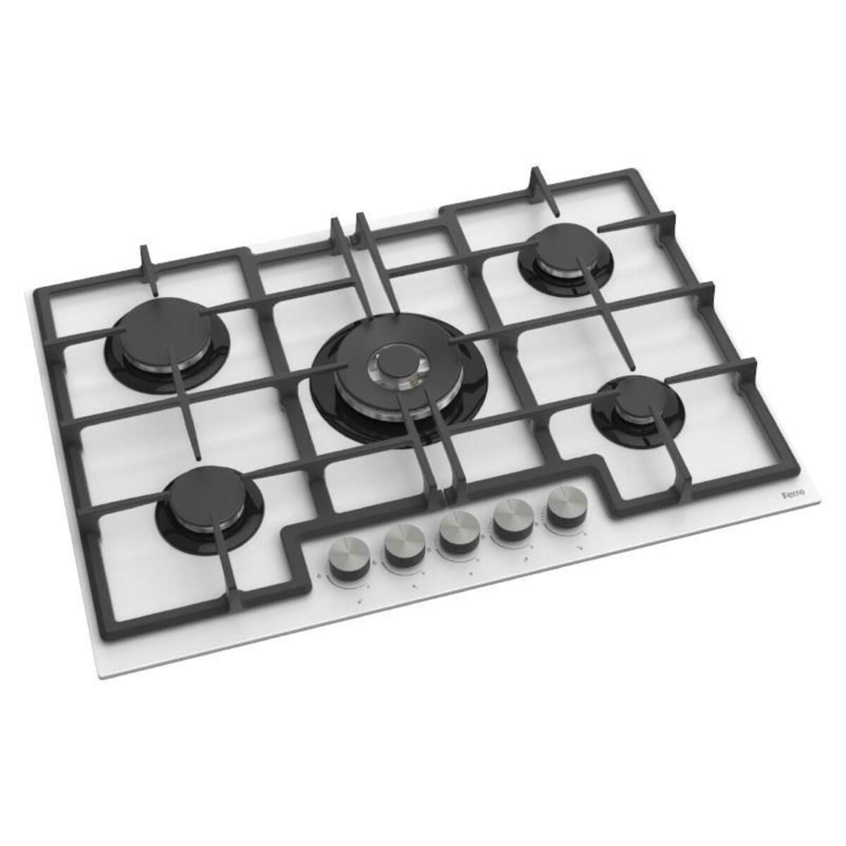 Ferre ED036 Beyaz Cam 75 Ankastre Ocak