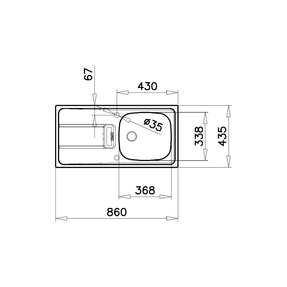 Teka GRAVITY 45 E-XN 1B 1D SOL  P.Çelik Evye