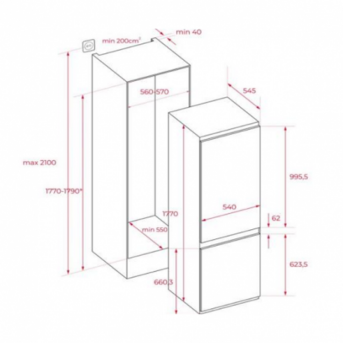Teka RBF 43330 FI Ankastre Buzdolabı___________ SERİ SONU ÜRÜN !!!