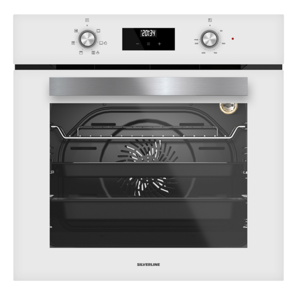 Silverline BO6502W02 Beyaz Ankastre Fırın (YENİ Gömülebilir Düğmeli)