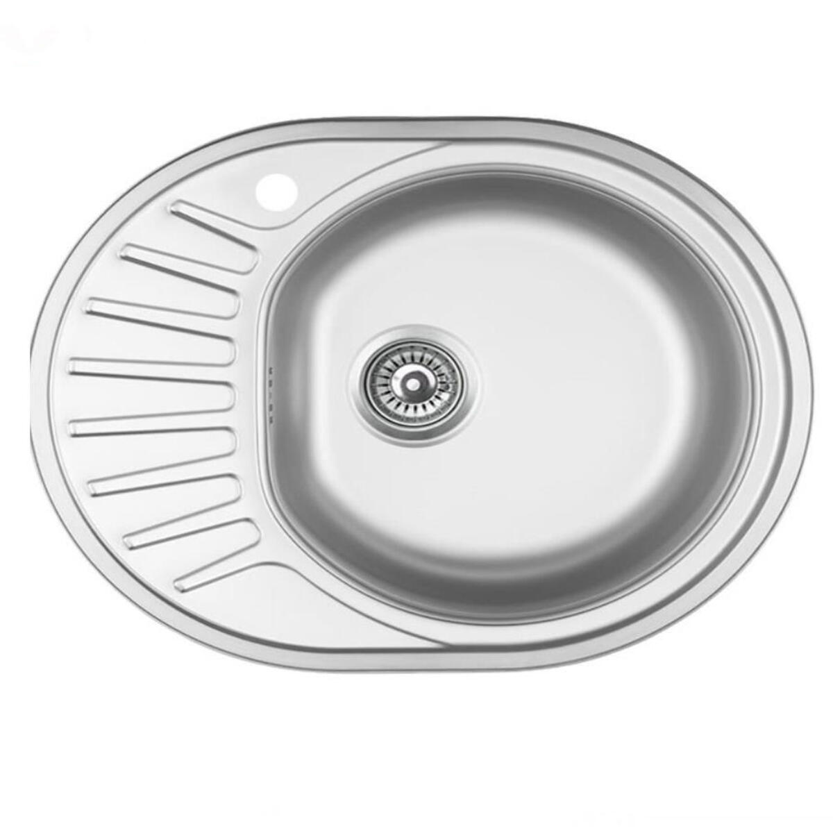 Vera V-60 SOL Tezgaha Sıfır Dekorlu Çelik Eviye (48*60)