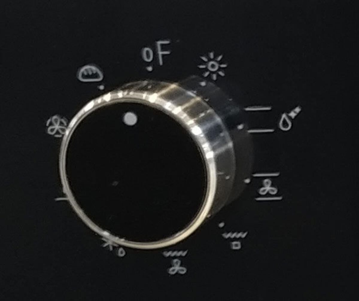 Krom Çerçeveli Siyah Fırın Düğmesi (2-ADET)