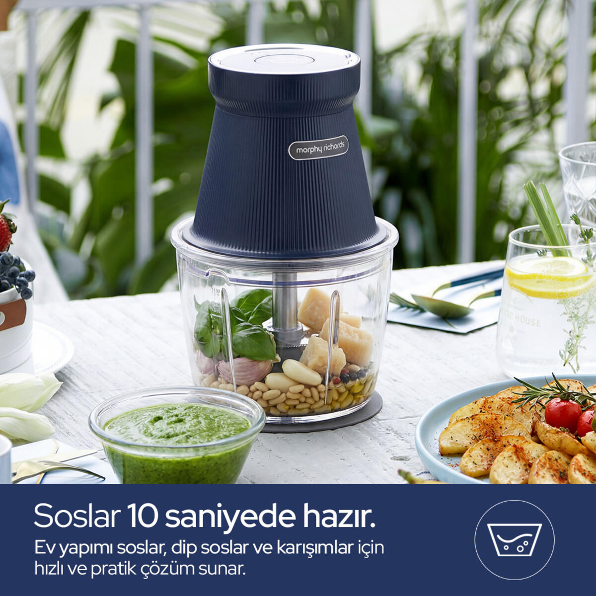 Morphy Richards Kablosuz Rondo & Doğrayıcı