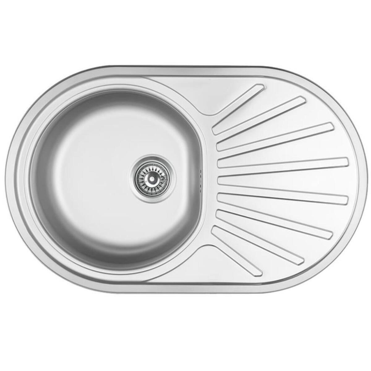 Vera V-78 SAĞ Tezgaha Sıfır Dekorlu Çelik Eviye (48*78)