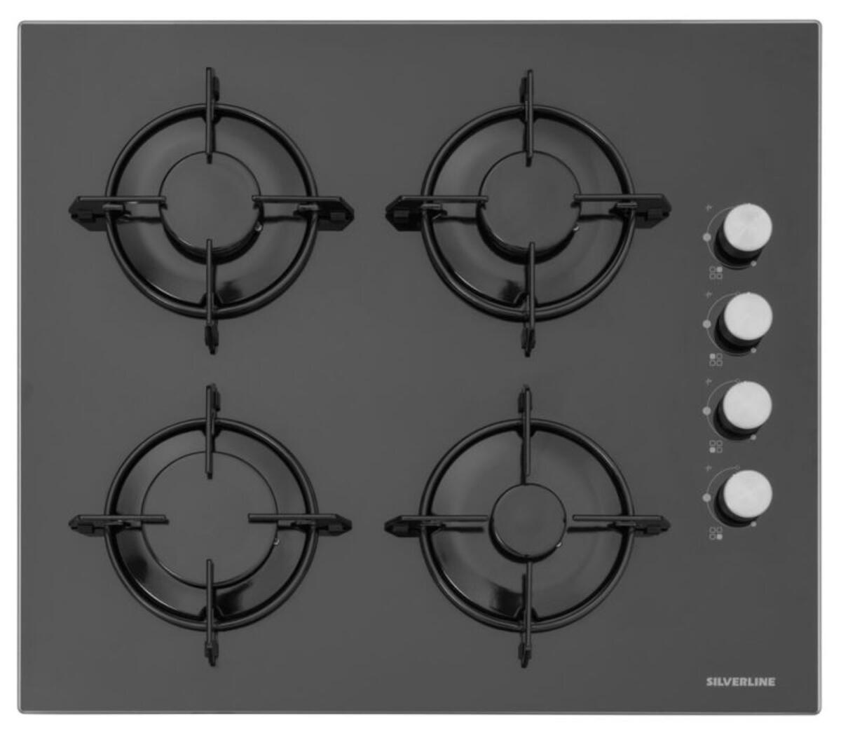 Silverline CS5349B01 Siyah Cam Ankastre Ocak