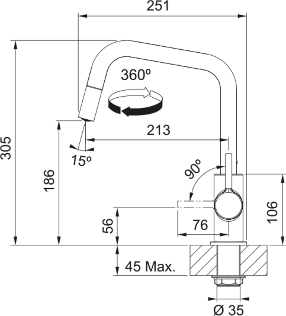 Franke Lina U Doccia Krom Spralli Evye Bataryası