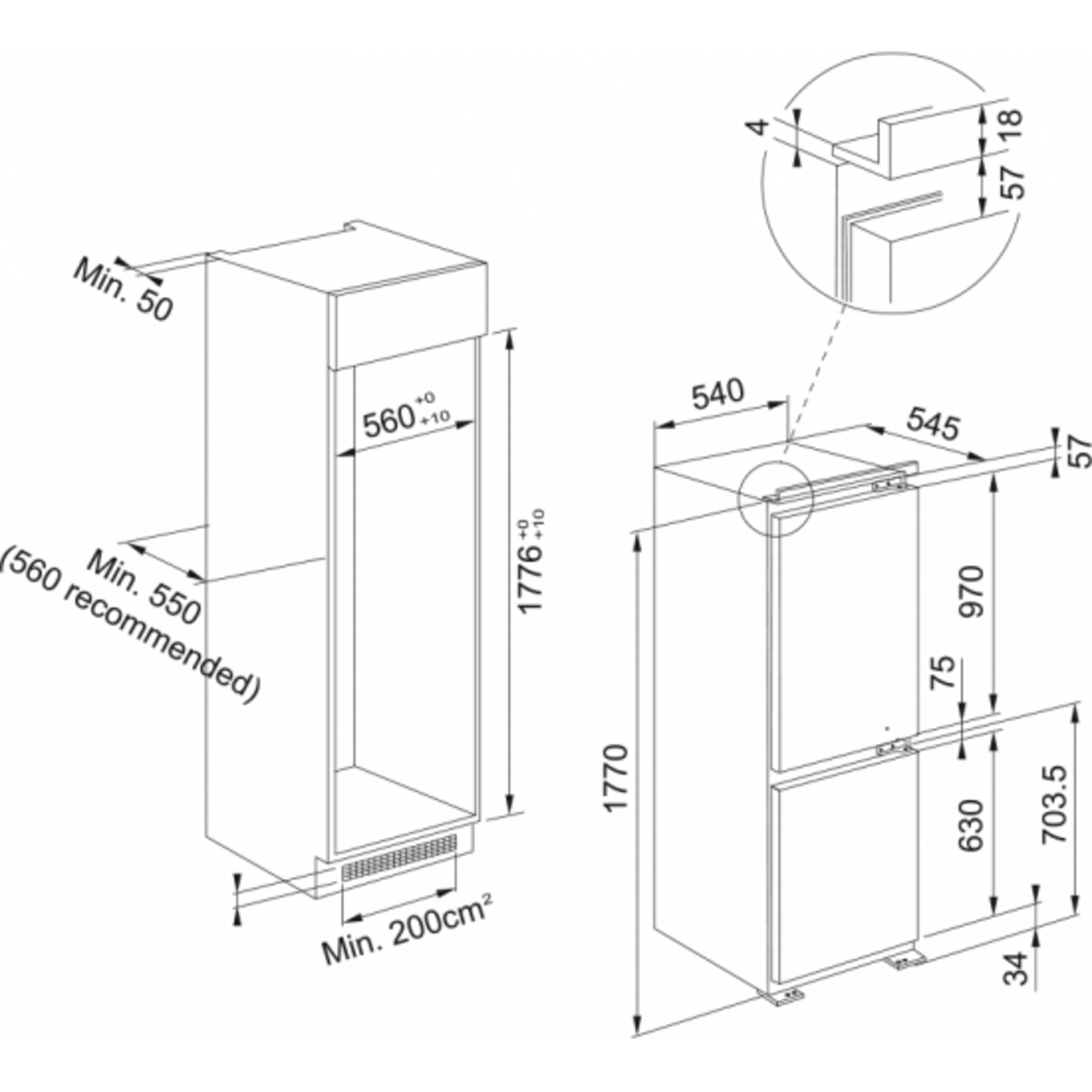 Franke FCB 320 S NE E Ankastre Buzdolabı