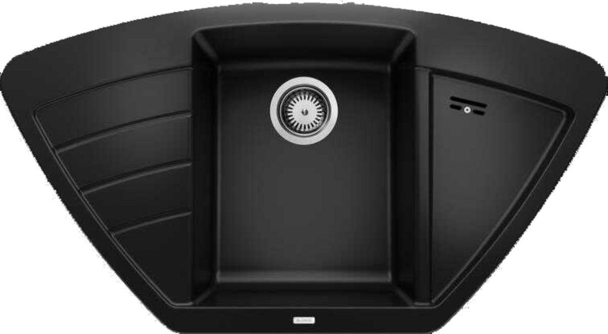 Blanco ZIA 9 E Siyah Köşe Granit Eviye