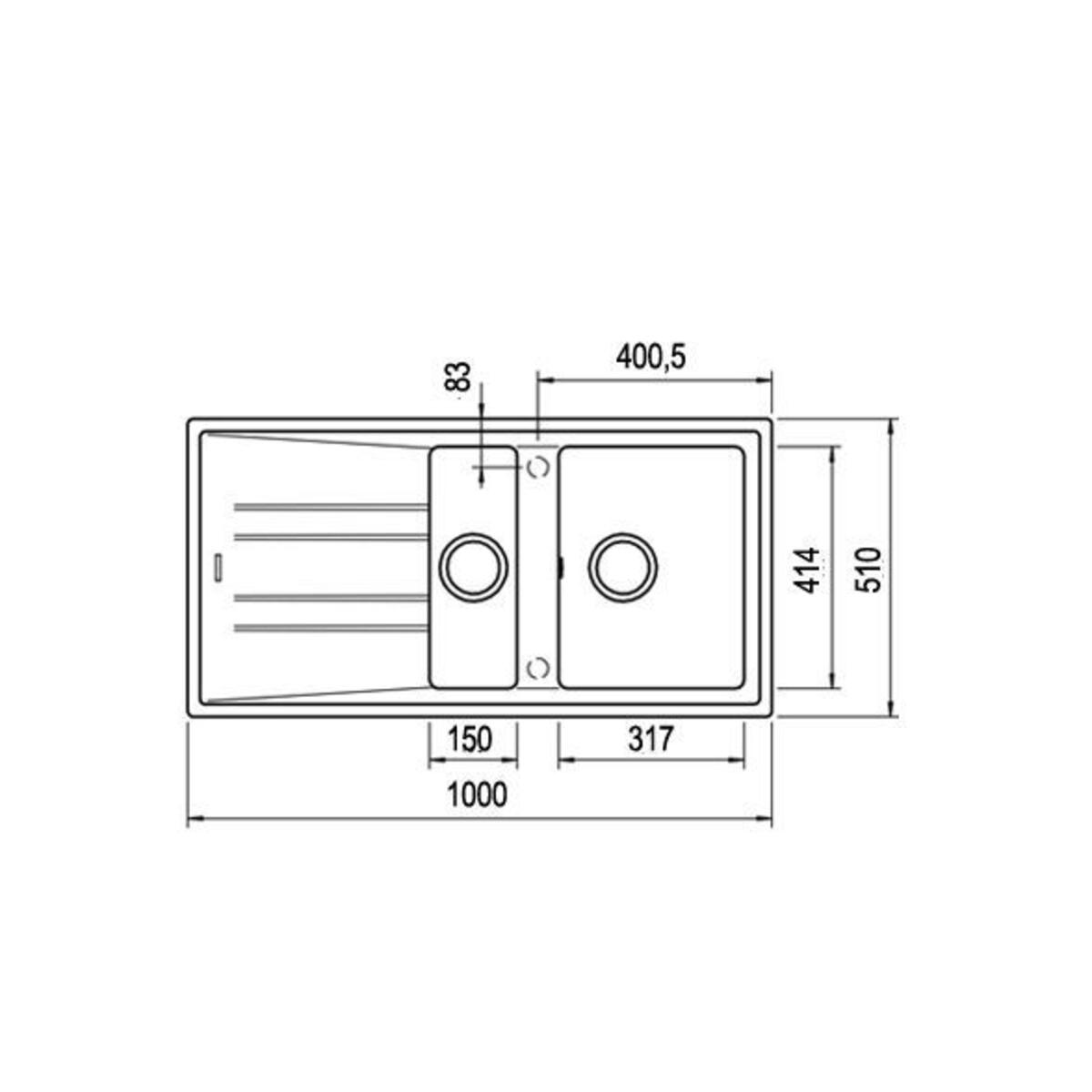Teka STONE 60 B-TG Metallic Grey Granit Evye (115360000)