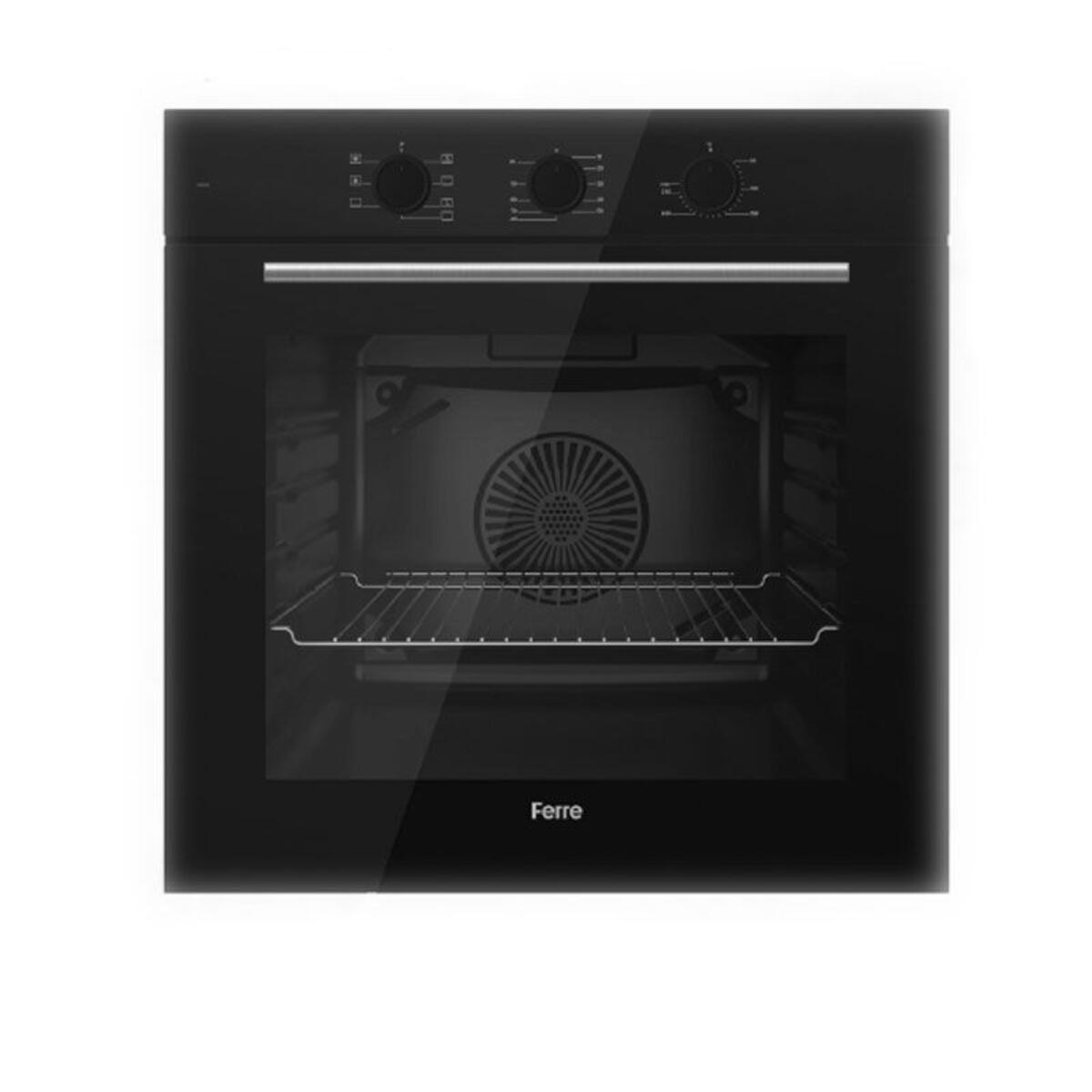 Ferre QBL62CS Mekanik Siyah Ankastre Fırın