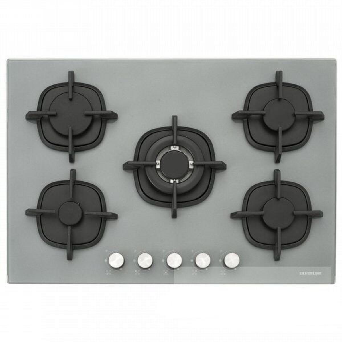 Silverline CS5364S01 75cm 4G1W GRİ C. DÖKÜM IZG. Ankastre Ocak