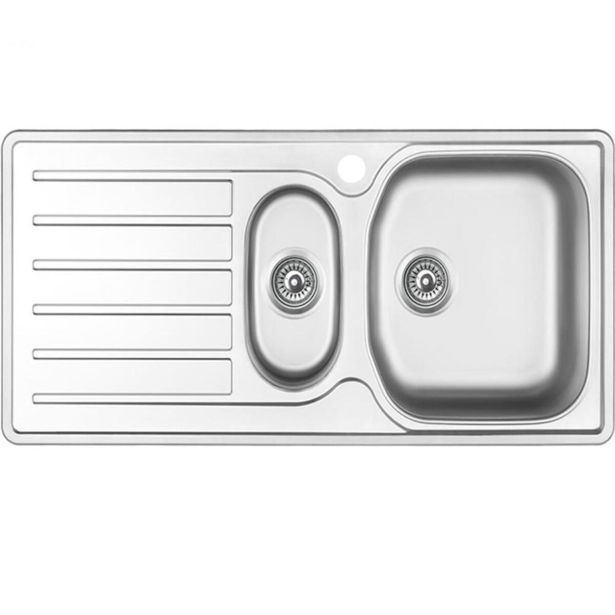 Vera V-100 SOL Tezgaha Sıfır Dekorlu Çelik Eviye (50*100)