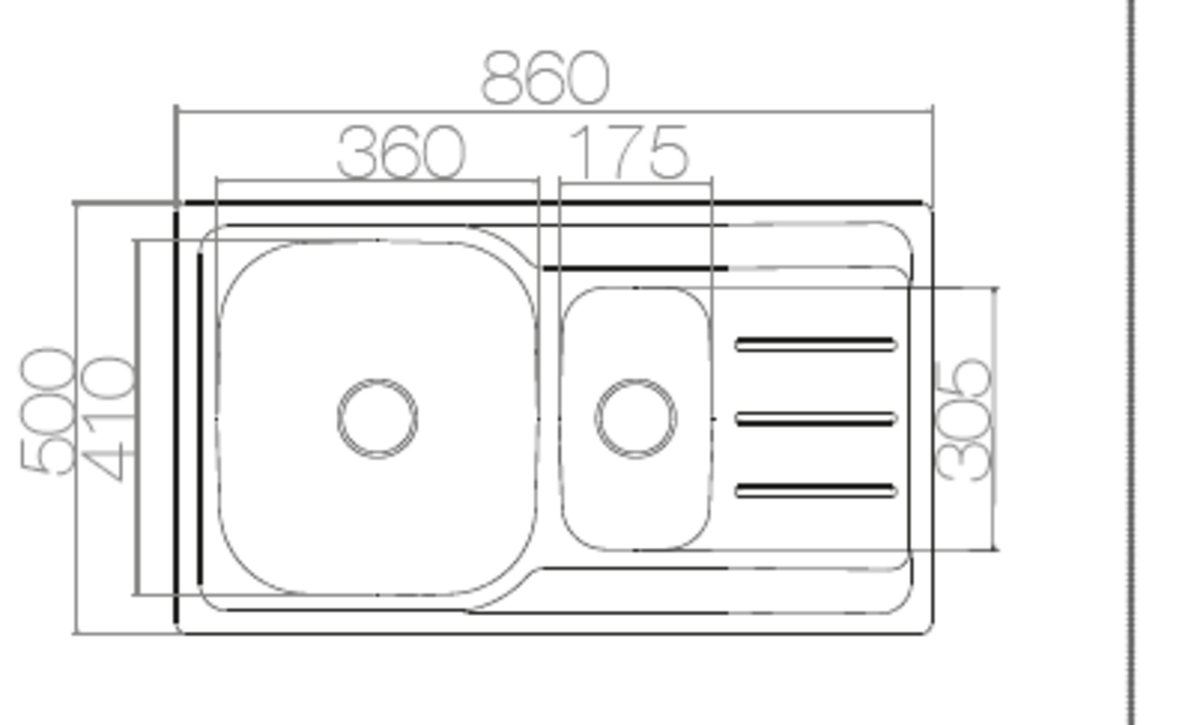 Vera V-192 Tezgaha Sıfır 1,5Göz SAĞ Dekorlu Eviye (50-86)