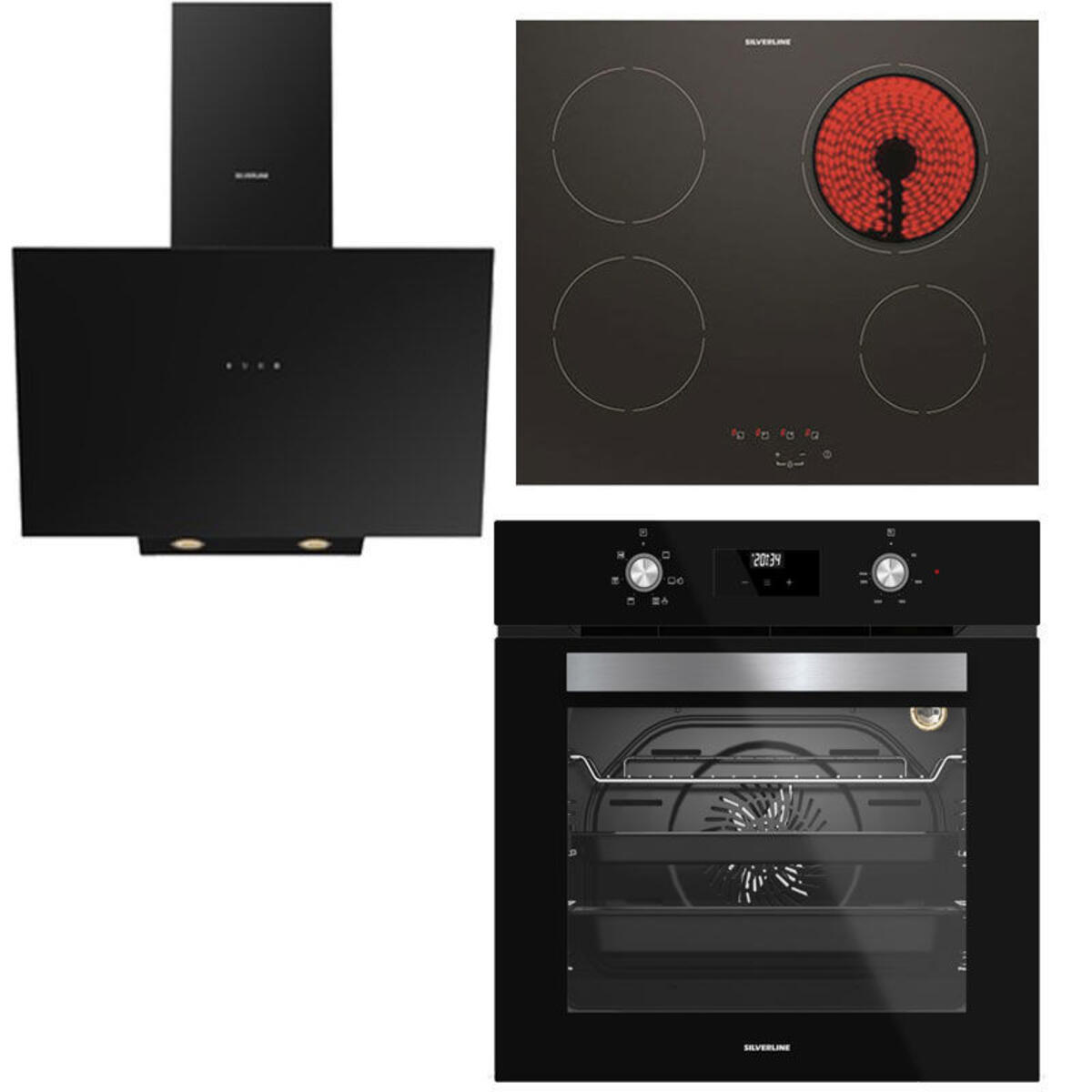 Silverline Ankastre Set [FLAM60+VC8210B+BO6502B]