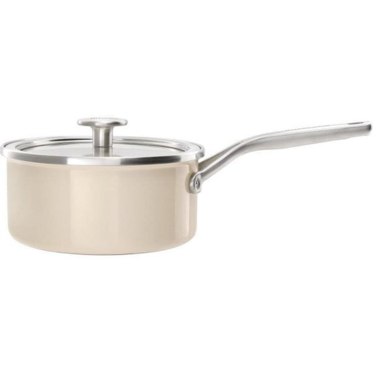 KitchenAid Artisan StCEnamel Cvd Saucepan 16cm Cream Ex / Cream int