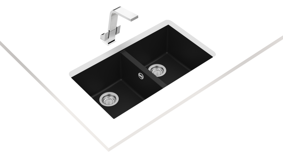 Teka SQUARE 2B 760 TG  (Black) Siyah Granit Evye