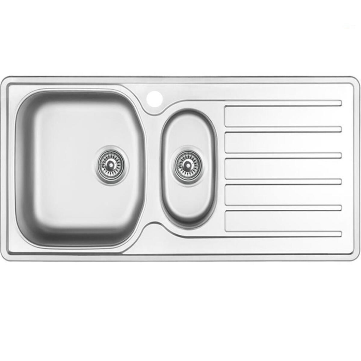 Vera V-100 SAĞ Tezgaha Sıfır Dekorlu Çelik Eviye (50*100)