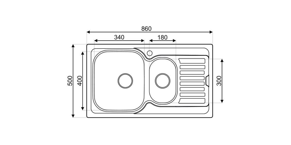 Vera V-191 Tezgaha Sıfır 1,5Göz SAĞ Dekorlu Eviye (50-86)