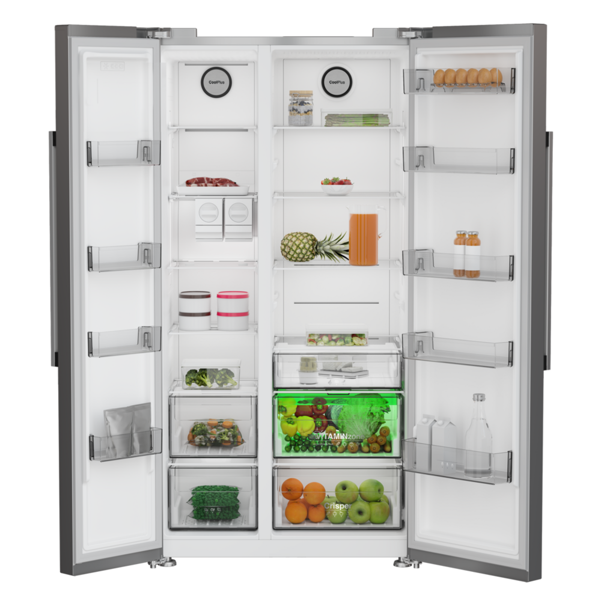 Grundig GSND 6384 S 580 lt 91 cm Çift Kapılı Inox Görünümlü Buzdolabı