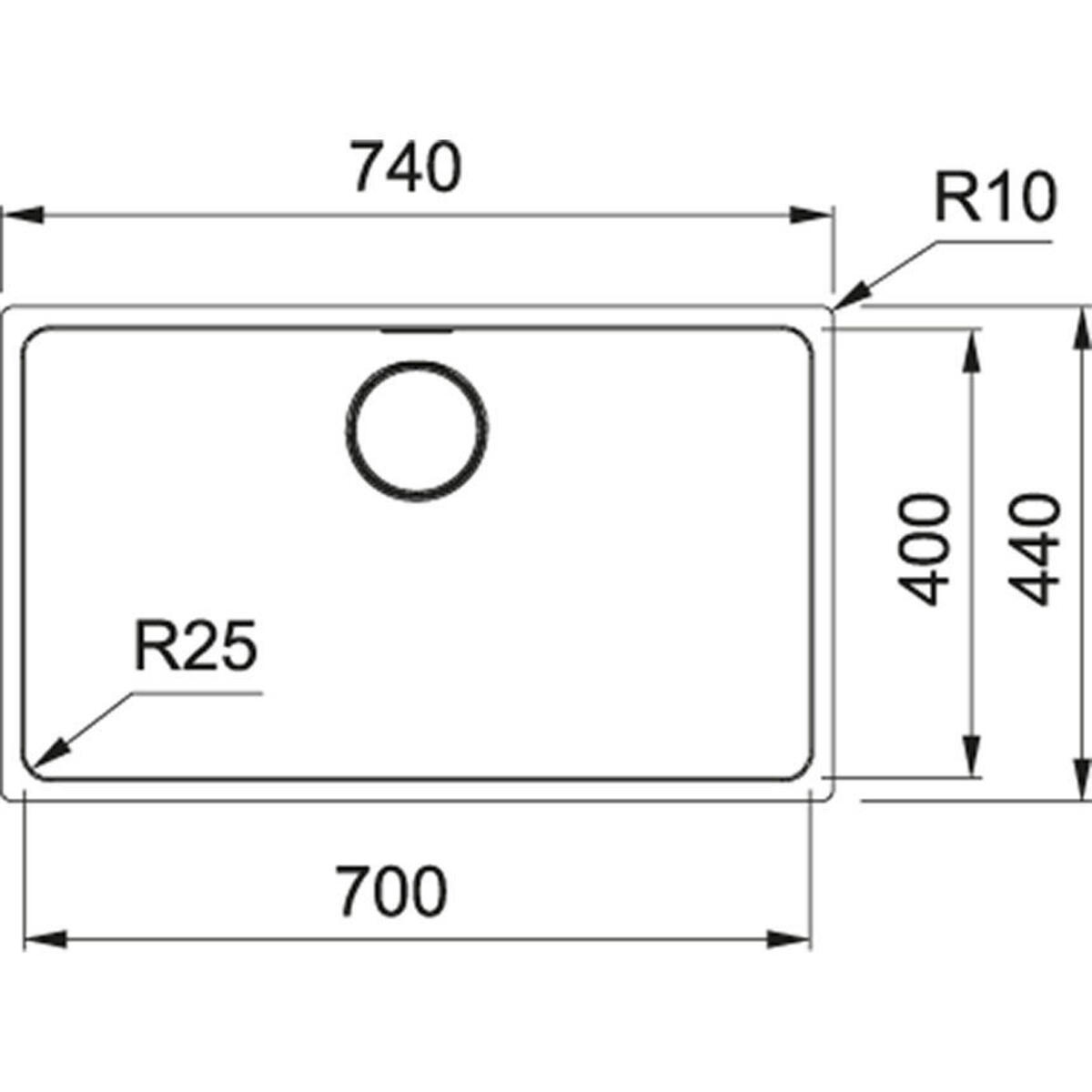 Franke MYX 110-70 Tezgah Altı Evye