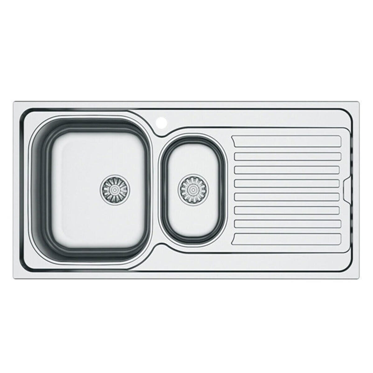 Vera V-148 Tezgaha Sıfır SAĞ 1,5 Göz Dam. Dekorlu Eviye (50*100)