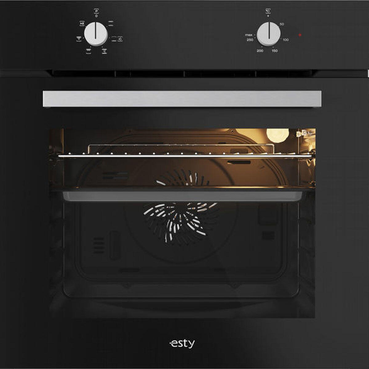 Esty AEF6601B01 Siyah 6 Fonk. Turbo Ankastre Fırın