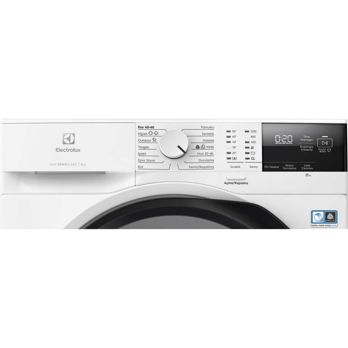Electrolux EW6F2292T 9kg 1200 Devir A Enerji Sınıfı Çamaşır Makinesi