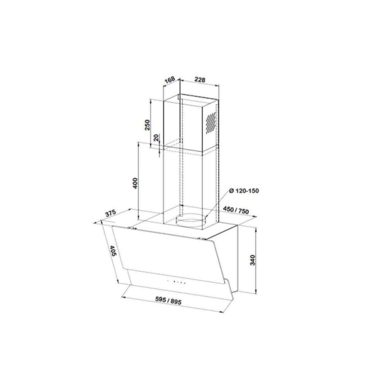 Teka ATV 60 PRO ST Gri Cam Davlumbaz 800m3