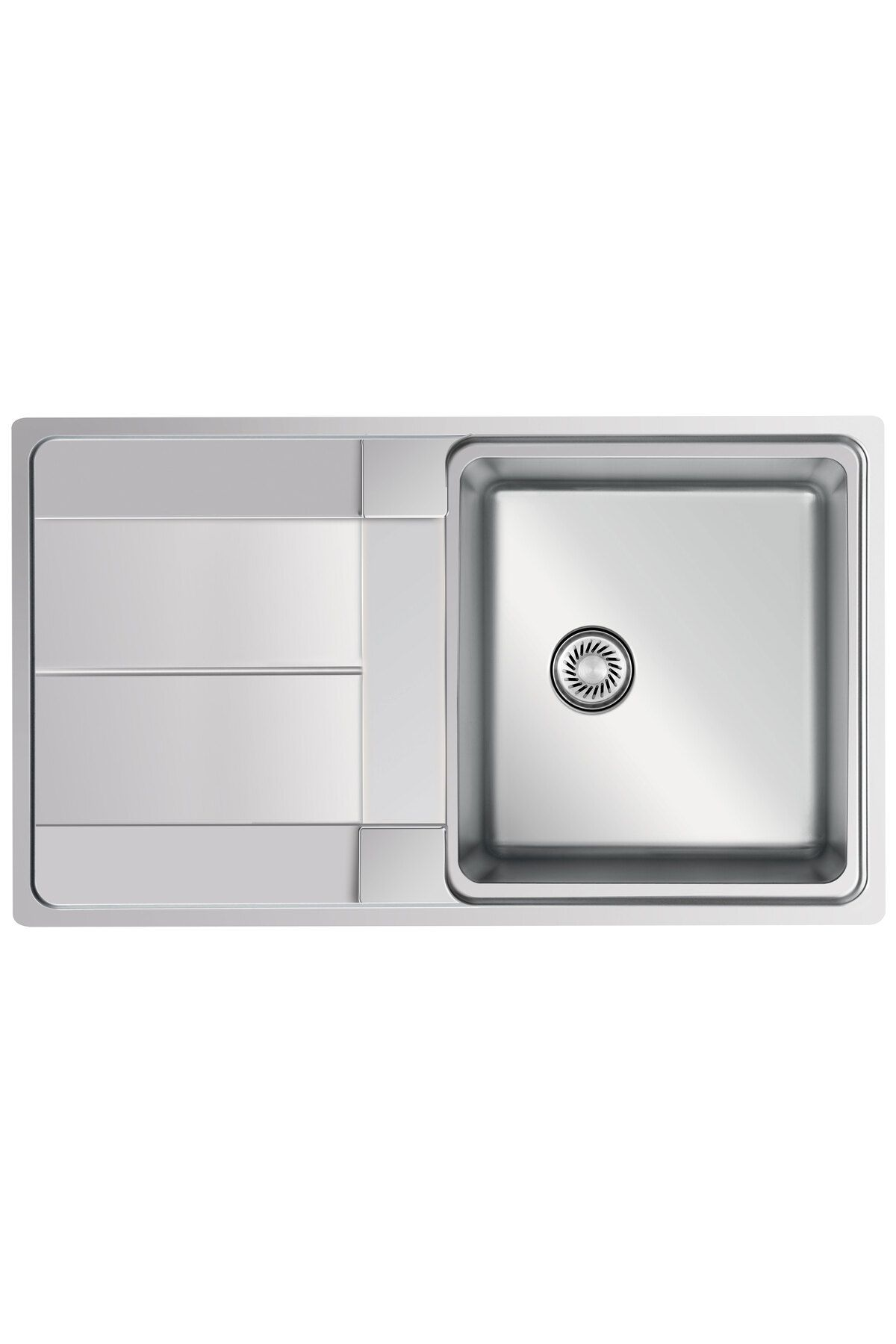 Ukinox LIKYA 86 Tezgaha Sıfır Kumandalı Polisajlı Çelik Eviye (1,02mm Kalınlık)