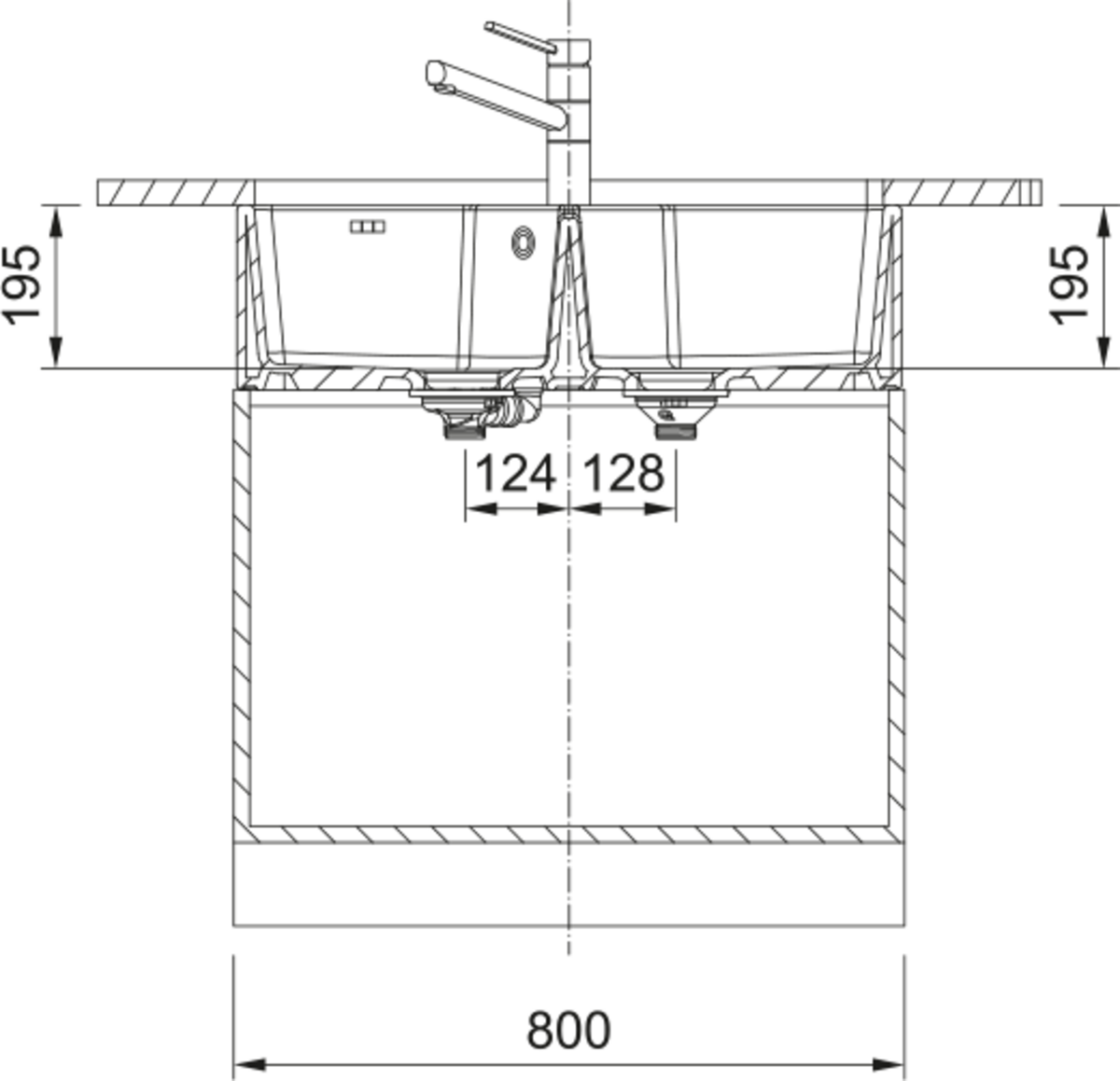 Franke BFK 72036-36 Parlak Beyaz Tezgah Altı, Tezgaha Sıfır yada Çıkıntılı Seramik Evye