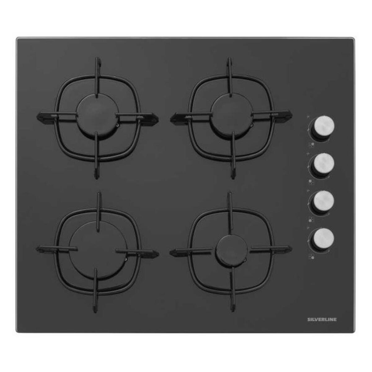 Silverline CS5700-E6B01  60cm SİYAH Cam Emaye Izg. Ankastre Ocak