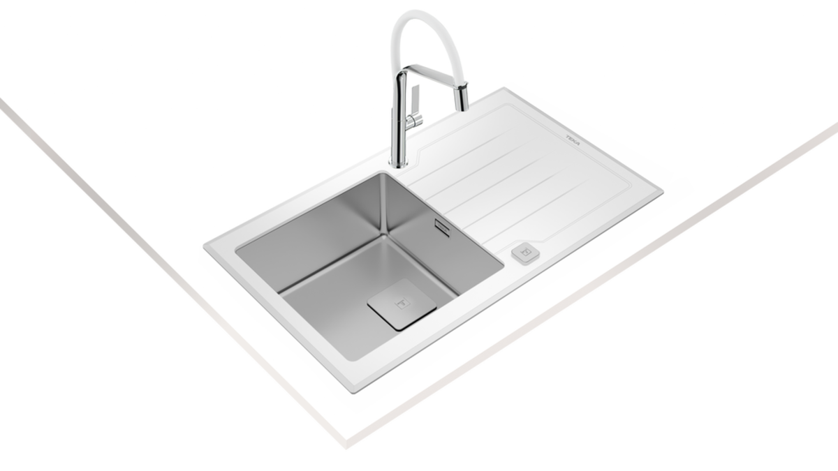 Teka DIAMOND RS15 1B 1D 86 (WST WHITE) Beyaz Cam Evye