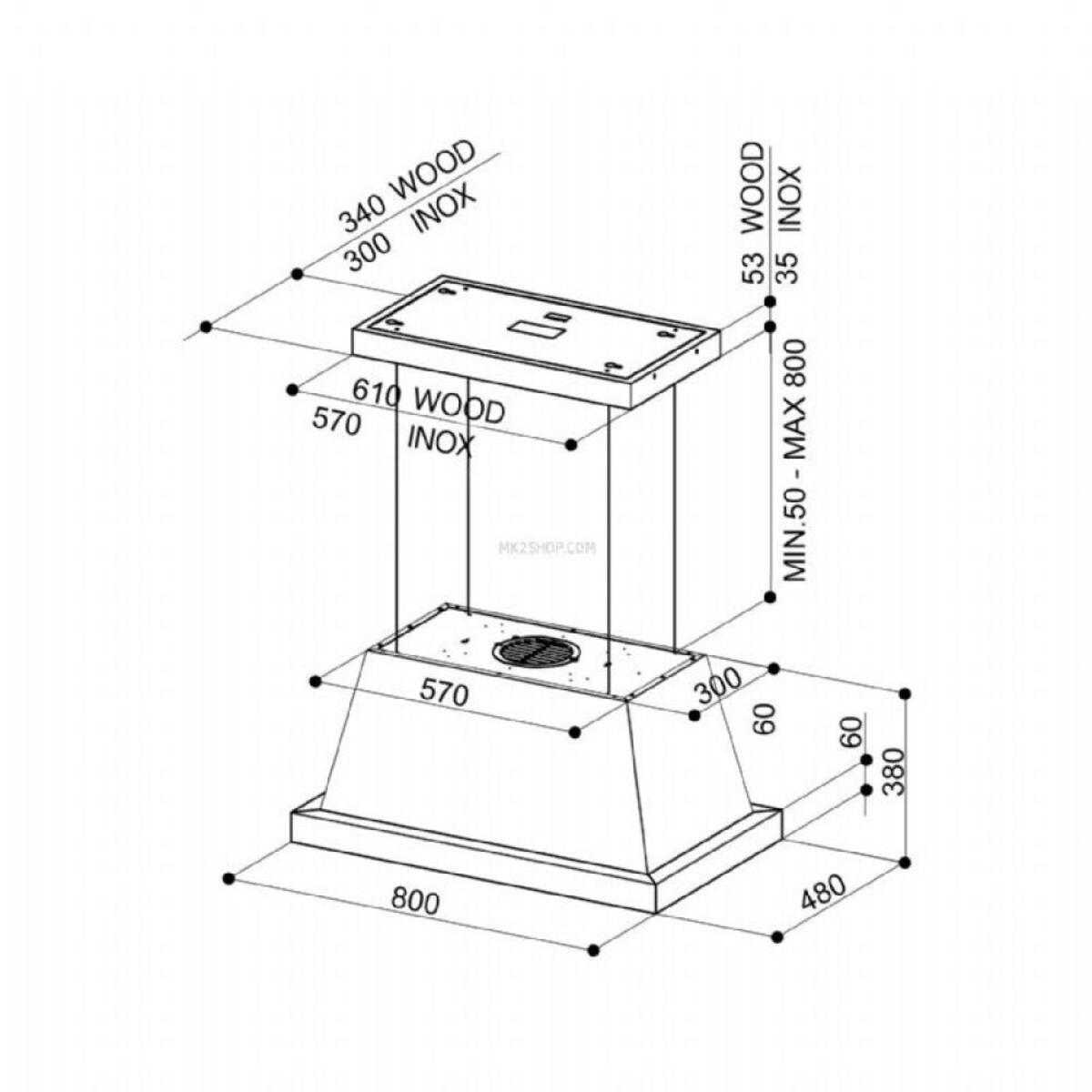 Faber EV8 DG MATT F80 SC Mat Siyah Ada Davlumbaz