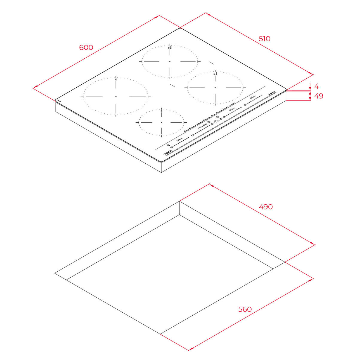 Teka IZC 64630 BK MST İndüksiyonlu Ankastre Ocak