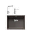 Blanco ROTAN 500 U VOLKAN GRİ Granit Tezgahaltı Eviye+MILA KROM Batarya+LATO KROM Sıvı Sab.